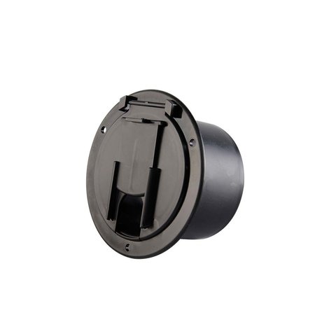 SUPERIOR ELECTRIC Round Electric Cable Hatch for 50 Amp Cord - Black RVA1575